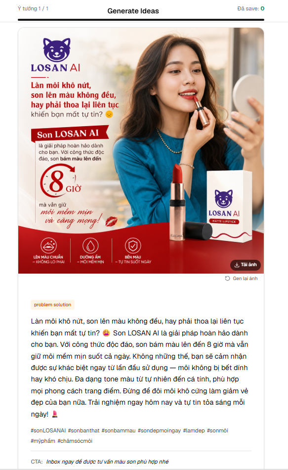 Finished social post: designed image with caption, ready to publish